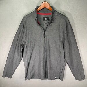 Montfort Quarter Zip Pullover Mens XL Gray Mock Neck Stretch Active Top Golf